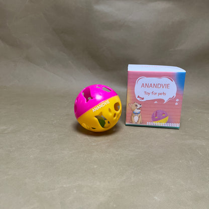 ANANDVIE   Pet toys ,Plastic Ball Cat Toys, Bell Jingle Kitten Toy,for Cat Indoor Training