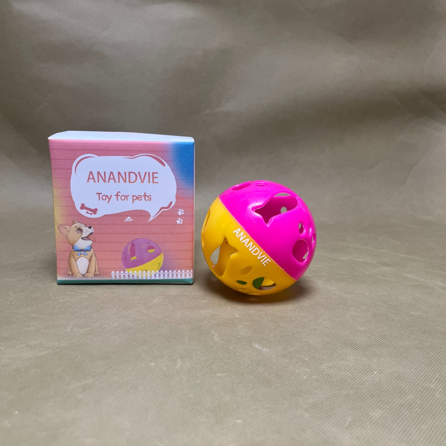 ANANDVIE   Pet toys ,Plastic Ball Cat Toys, Bell Jingle Kitten Toy,for Cat Indoor Training