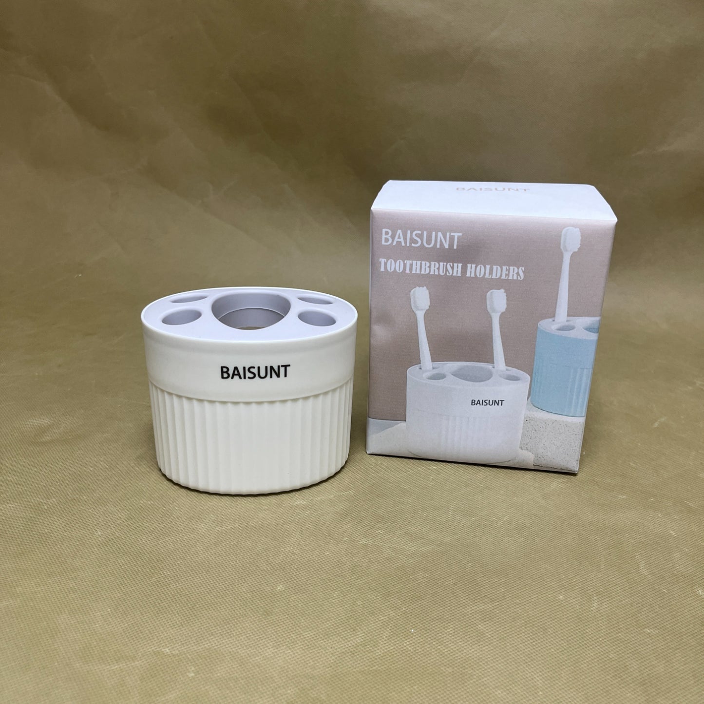 BAISUNT   Toothbrush holders ,Toothbrush Holder for Bathroom,Compact Toothbrush Holder Bathroom Storage , White