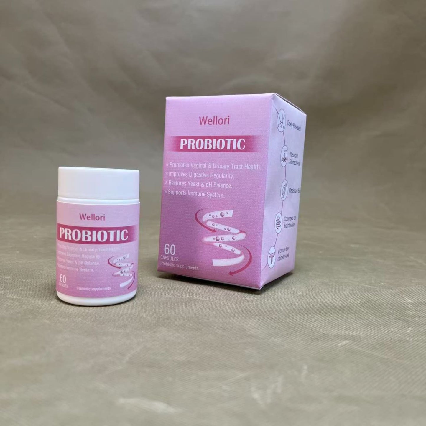 Wellori   Probiotic supplements ,Complete Probiotics for Women,Supports Gut, Vaginal & Immune Health
