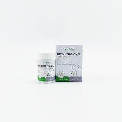 GreenBible  Vitamins for pets ,Dogs Multivitamin Chewable ,for Dogs Skin Coat Heart Brain Eyes Immune Support