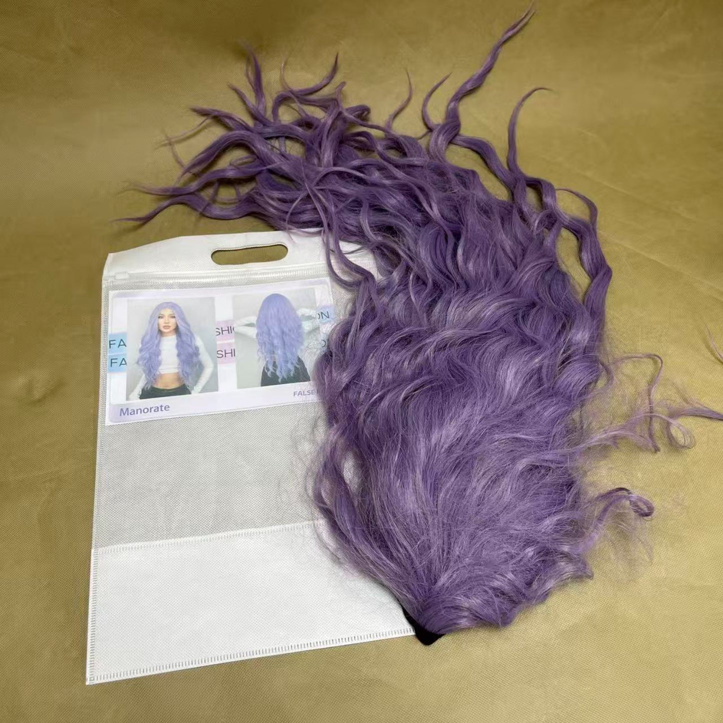 Manorate  false hair,  Synthetic Long Wavy Curly Thick Full Head Hairpiece for Women