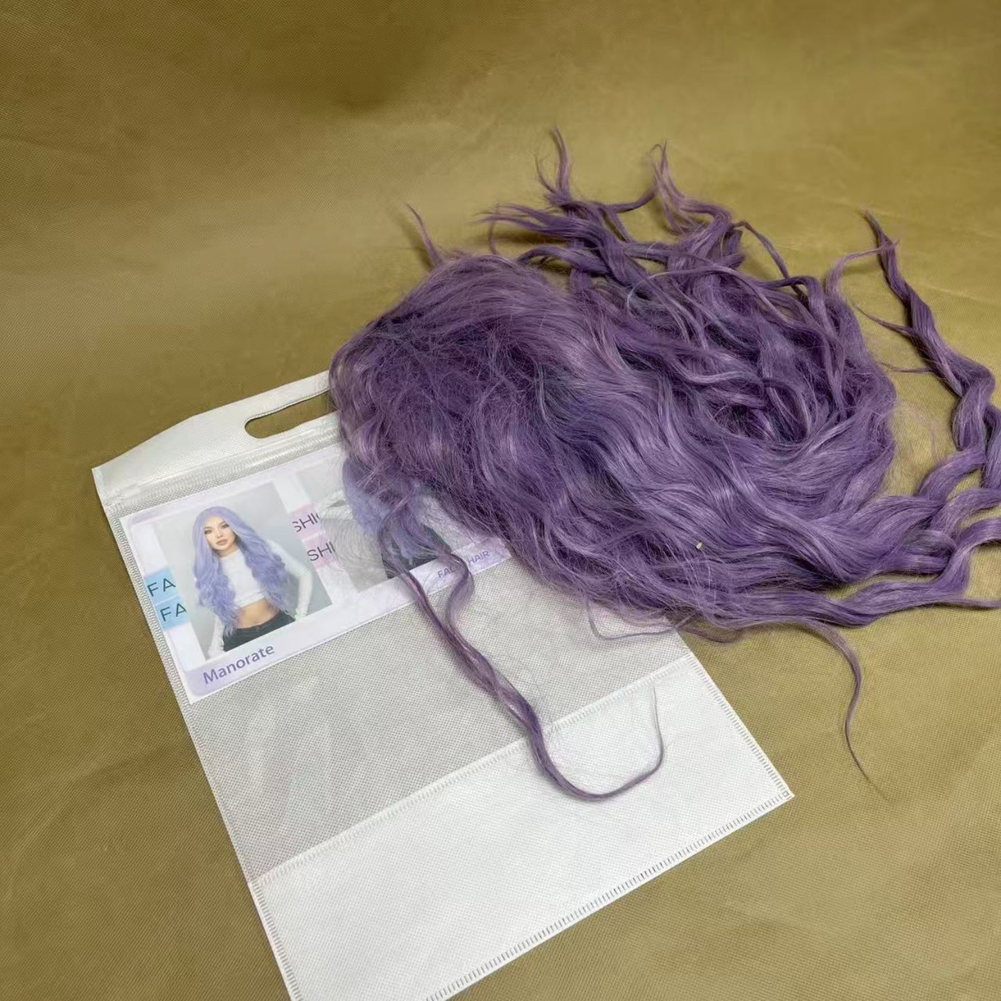 Manorate  false hair,  Synthetic Long Wavy Curly Thick Full Head Hairpiece for Women