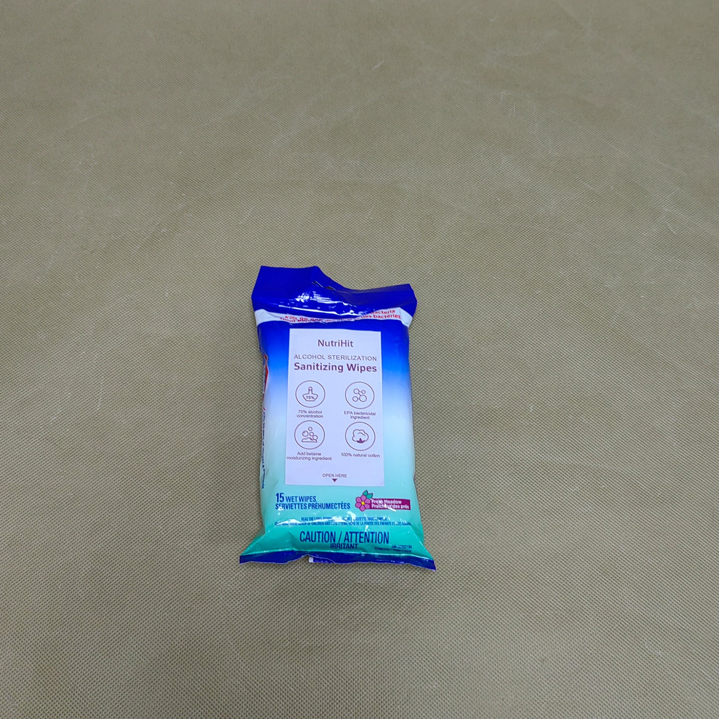 NutriHit   Sanitizing wipes,Alcohol Hand Sanitizing Wipes, Premium,Sanitizer Wipe,for Travel, Home, Classroom, Camping