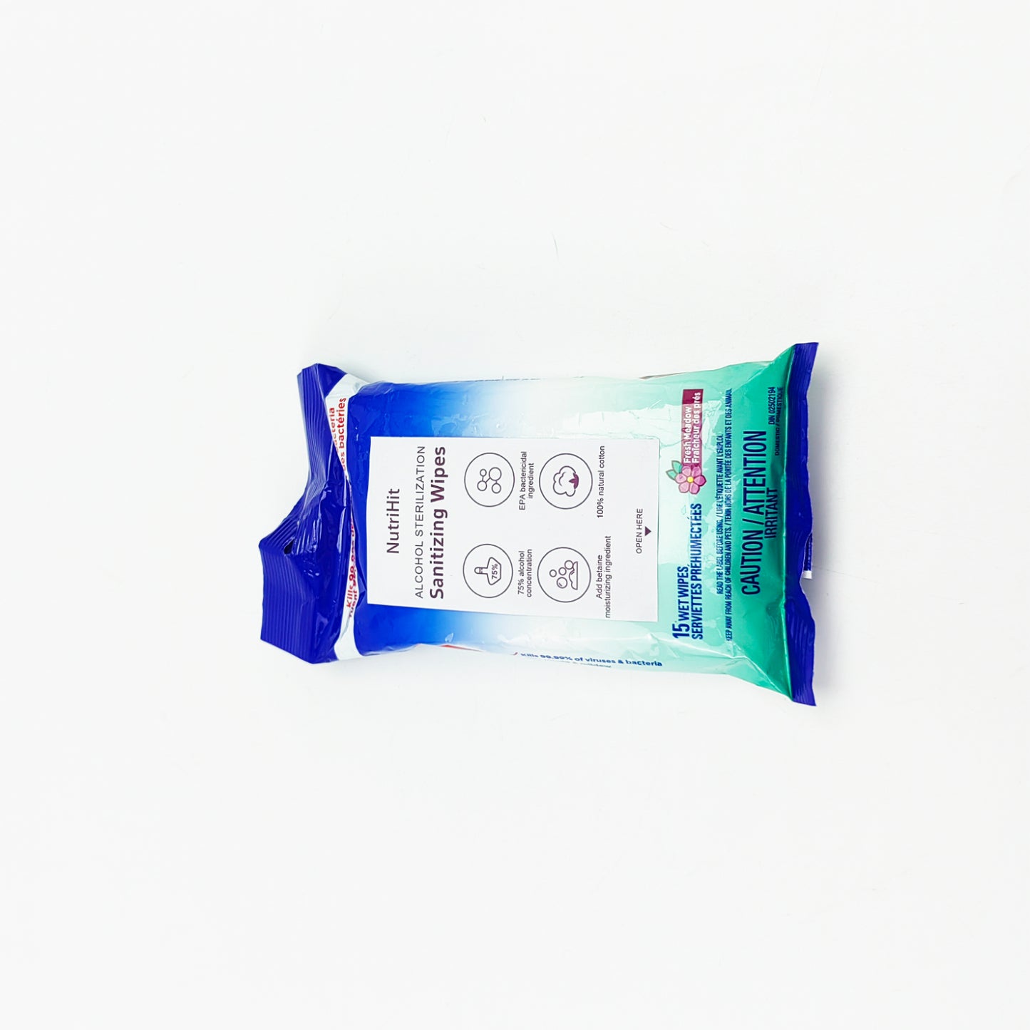 NutriHit   Sanitizing wipes,Alcohol Hand Sanitizing Wipes, Premium,Sanitizer Wipe,for Travel, Home, Classroom, Camping