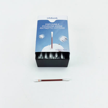 LifeBomb  Antiseptic cotton,Iodine Cotton swabs, Wound Care, Gentle Care and Emergency Care for The Whole Family