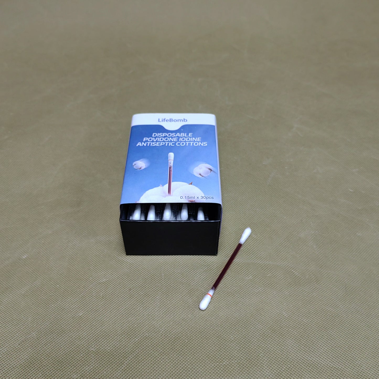 LifeBomb  Antiseptic cotton,Iodine Cotton swabs, Wound Care, Gentle Care and Emergency Care for The Whole Family