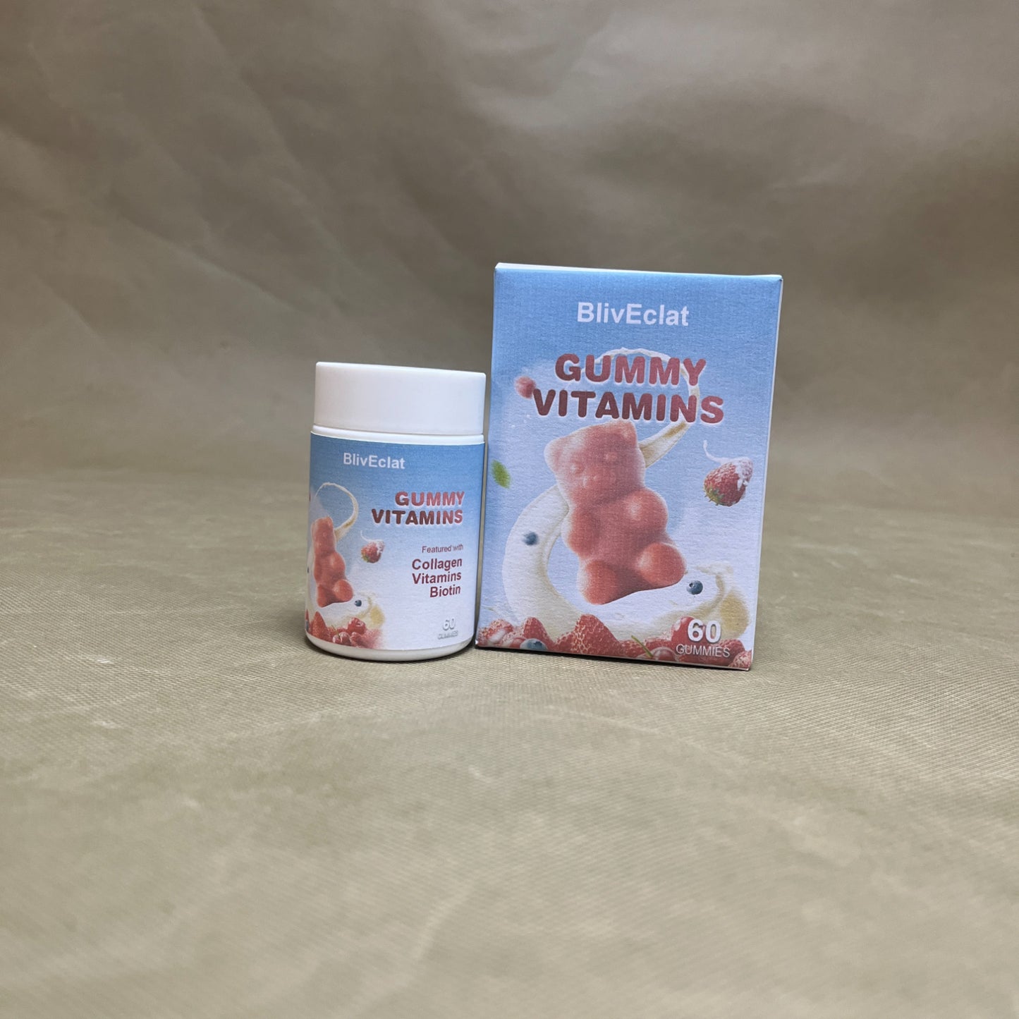 BlivEclat   Gummy vitamins,Sugar Free Multivitamin Gummies,Naturally Flavored and Sweetened Vitamin Gummy for Women and Kids