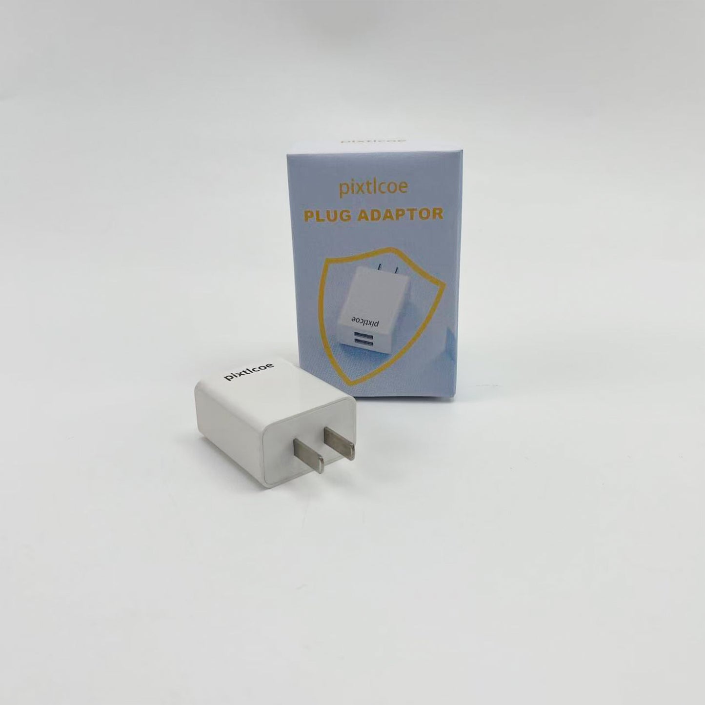 pixtlcoe  Plug adaptors ,Dual Port Cube Power Adapter Plug,Travel Plug Cube Power Adapter