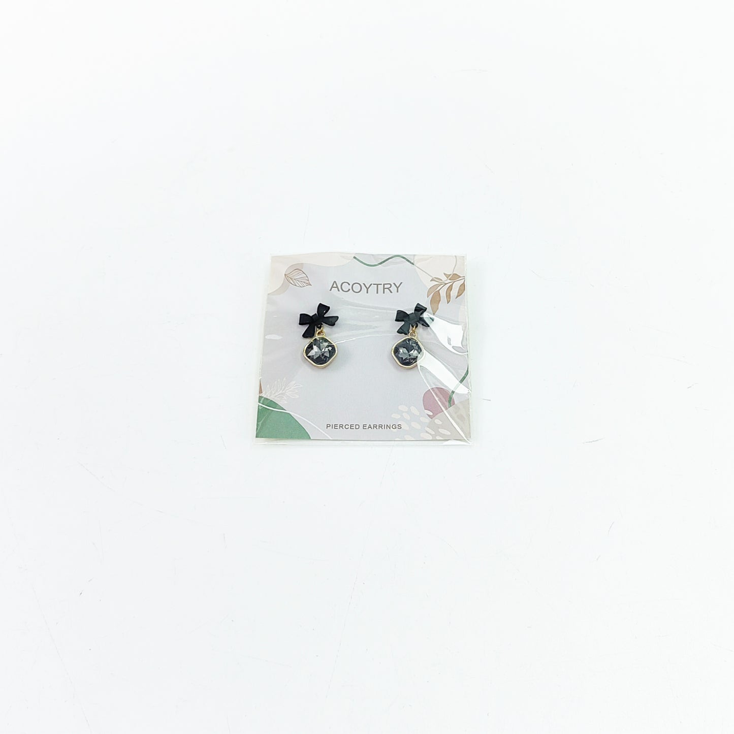 ACOYTRY  Pierced earrings,Bow Earrings for Women Black Bow Earrings Pearl Bow Earrings Rhinestone Bow