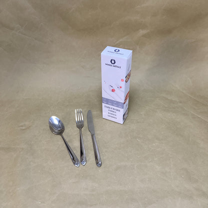 WINGS METALS   Tableware,3-Piece Silverware Set Stainless Steel Flatware Set Service , Knives Forks Spoons Cutlery Utensil for Home Kitchen