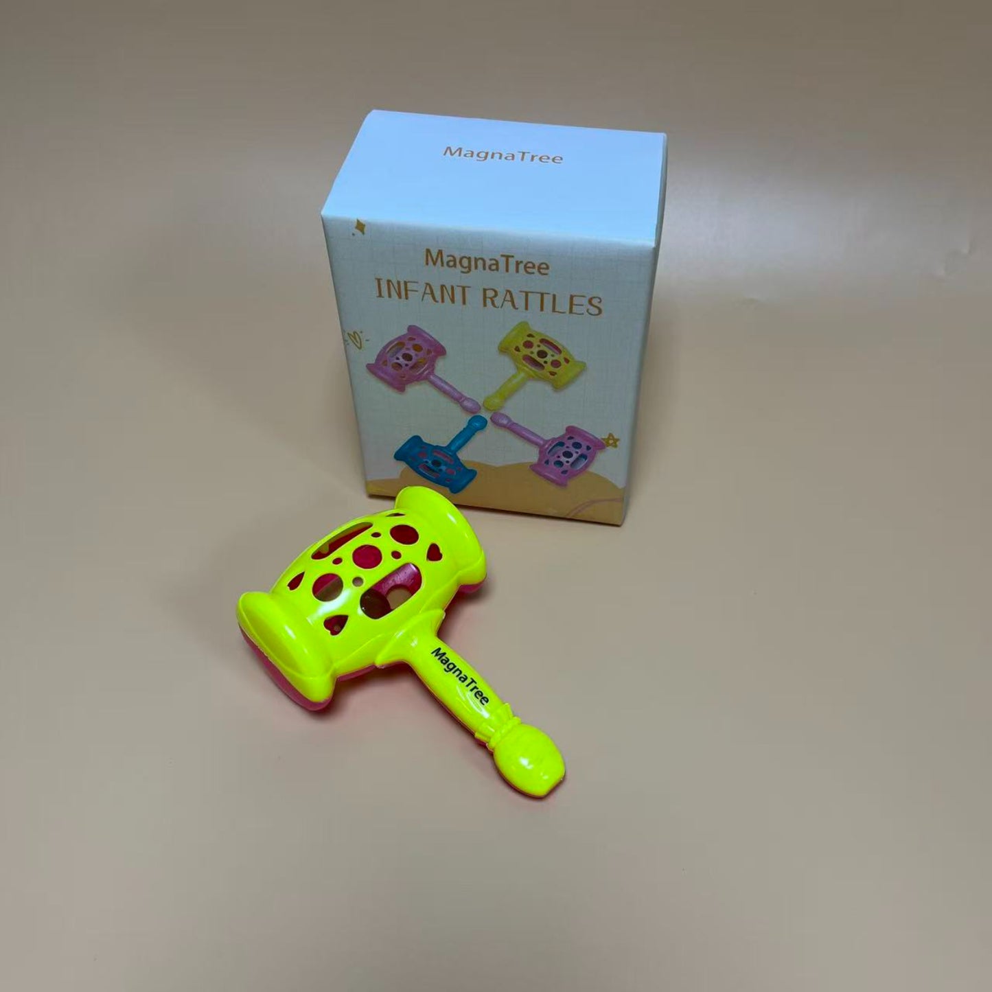 MagnaTree   Infant toys, Infant Grab Shake Rattle, Easy Hold Sensory Teether, Babies Development Learning Music Toy,