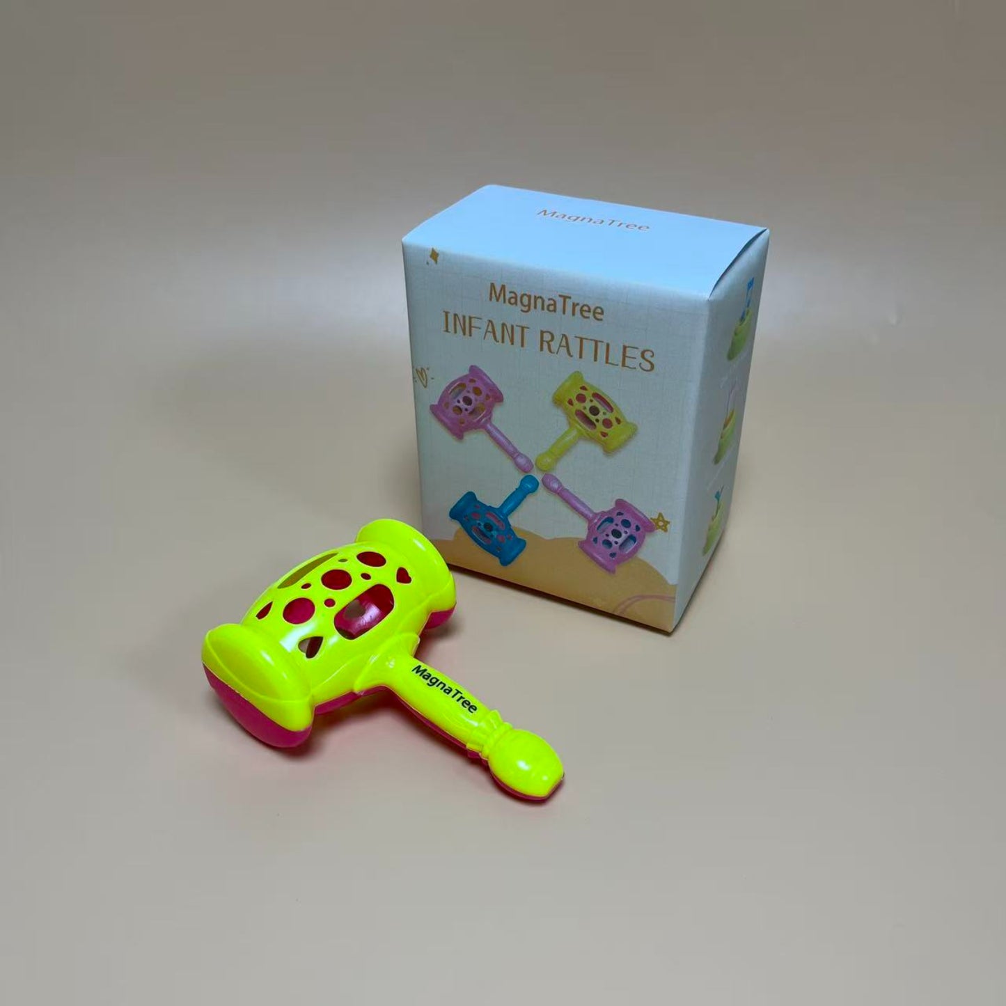 MagnaTree   Infant toys, Infant Grab Shake Rattle, Easy Hold Sensory Teether, Babies Development Learning Music Toy,