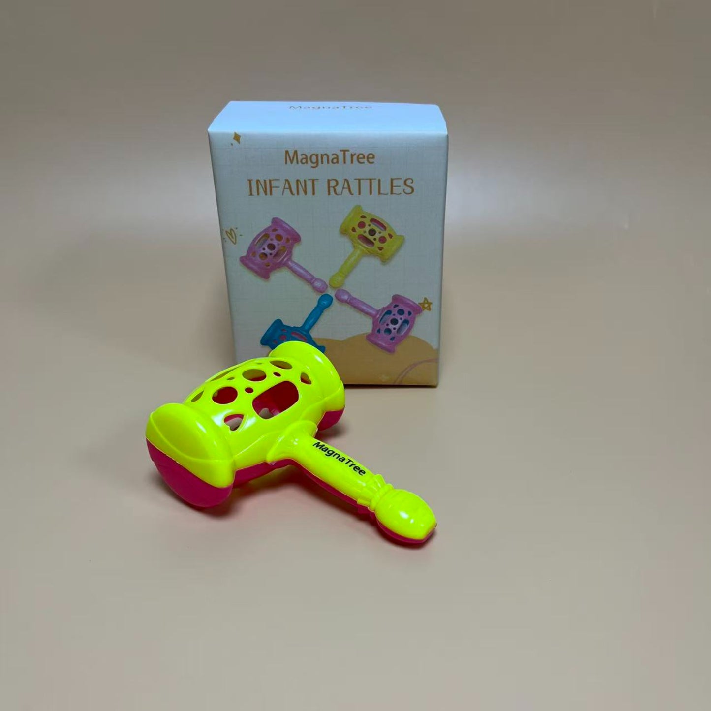 MagnaTree   Infant toys, Infant Grab Shake Rattle, Easy Hold Sensory Teether, Babies Development Learning Music Toy,