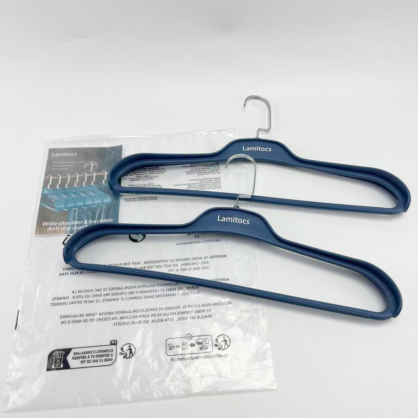 Lamitocs  Coat hangers , Plastic Hangers, Space Saving, Non-Slip, Durable & Sturdy Hanger