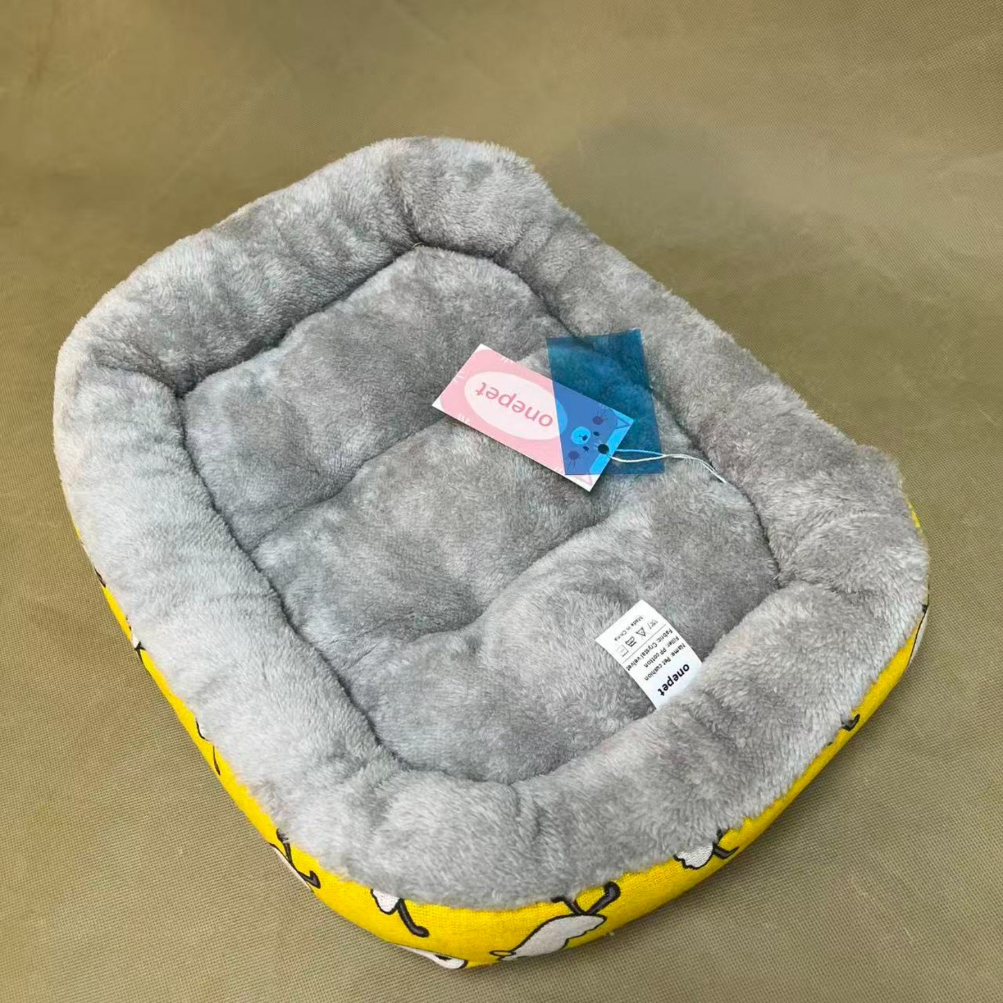 onepet   Pet cushions,Washable Dog Bed  Plush Dog Crate Beds Comfy Kennel Pad Anti-Slip Pet Sleeping Mat for  Small Dogs Breeds