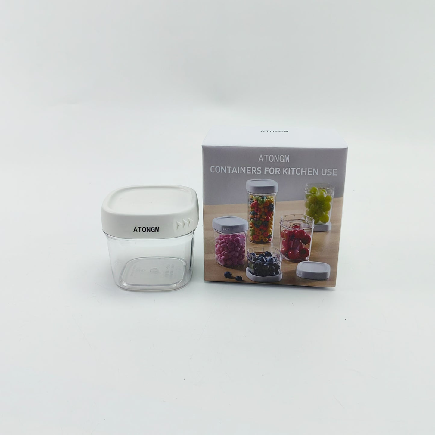ATONGM Containers for household or kitchen use,Airtight Food Storage Containers, for Cereal, Dry Food, Flour and Sugar