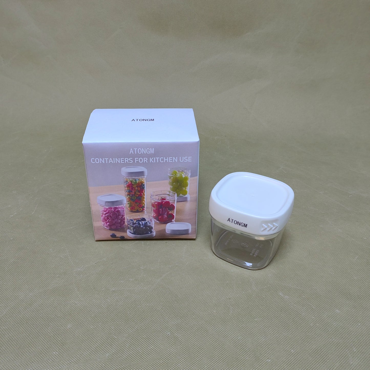 ATONGM Containers for household or kitchen use,Airtight Food Storage Containers, for Cereal, Dry Food, Flour and Sugar