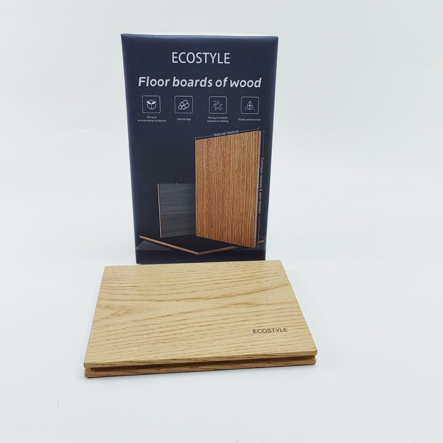 ECOSTYLE Floor boards of wood,DIY Flooring,Natural Wood Grain Feel ,for Kitchen, Dining Room & Bedrooms by Achim Home Decor