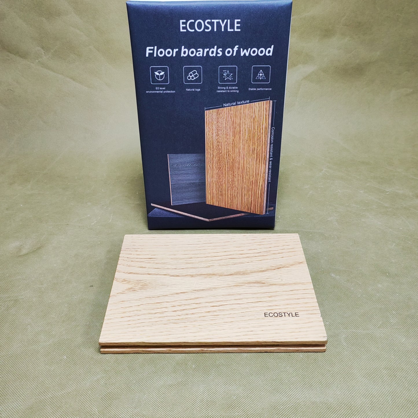 ECOSTYLE Floor boards of wood,DIY Flooring,Natural Wood Grain Feel ,for Kitchen, Dining Room & Bedrooms by Achim Home Decor