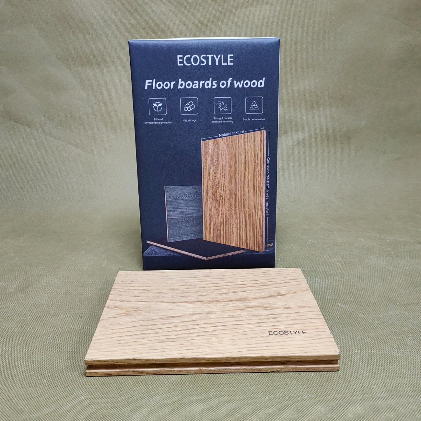 ECOSTYLE Floor boards of wood,DIY Flooring,Natural Wood Grain Feel ,for Kitchen, Dining Room & Bedrooms by Achim Home Decor