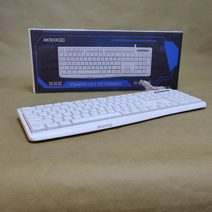 AKSHXGD  Computer keyboards, Wired Keyboard,Ergonomic, Comfortable Design,SB Plug-and-Play Connectivity, LED Indicators