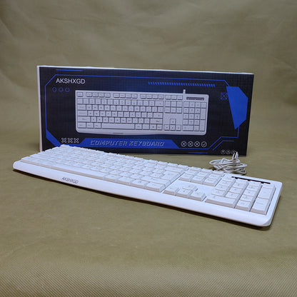 AKSHXGD  Computer keyboards, Wired Keyboard,Ergonomic, Comfortable Design,SB Plug-and-Play Connectivity, LED Indicators
