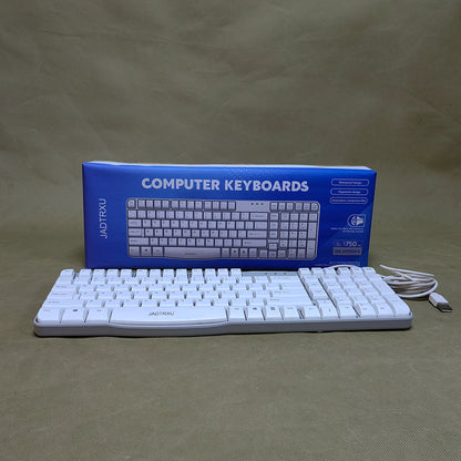 JADTRXU  Computer keyboards,Wired Computer Keyboard,USB Plug-and-Play, Foldable Stands, Corded Full Size Keyboard for Windows