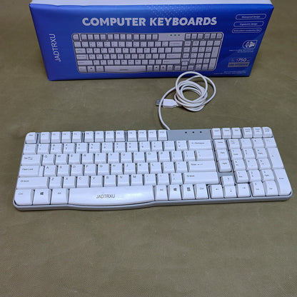 JADTRXU  Computer keyboards,Wired Computer Keyboard,USB Plug-and-Play, Foldable Stands, Corded Full Size Keyboard for Windows