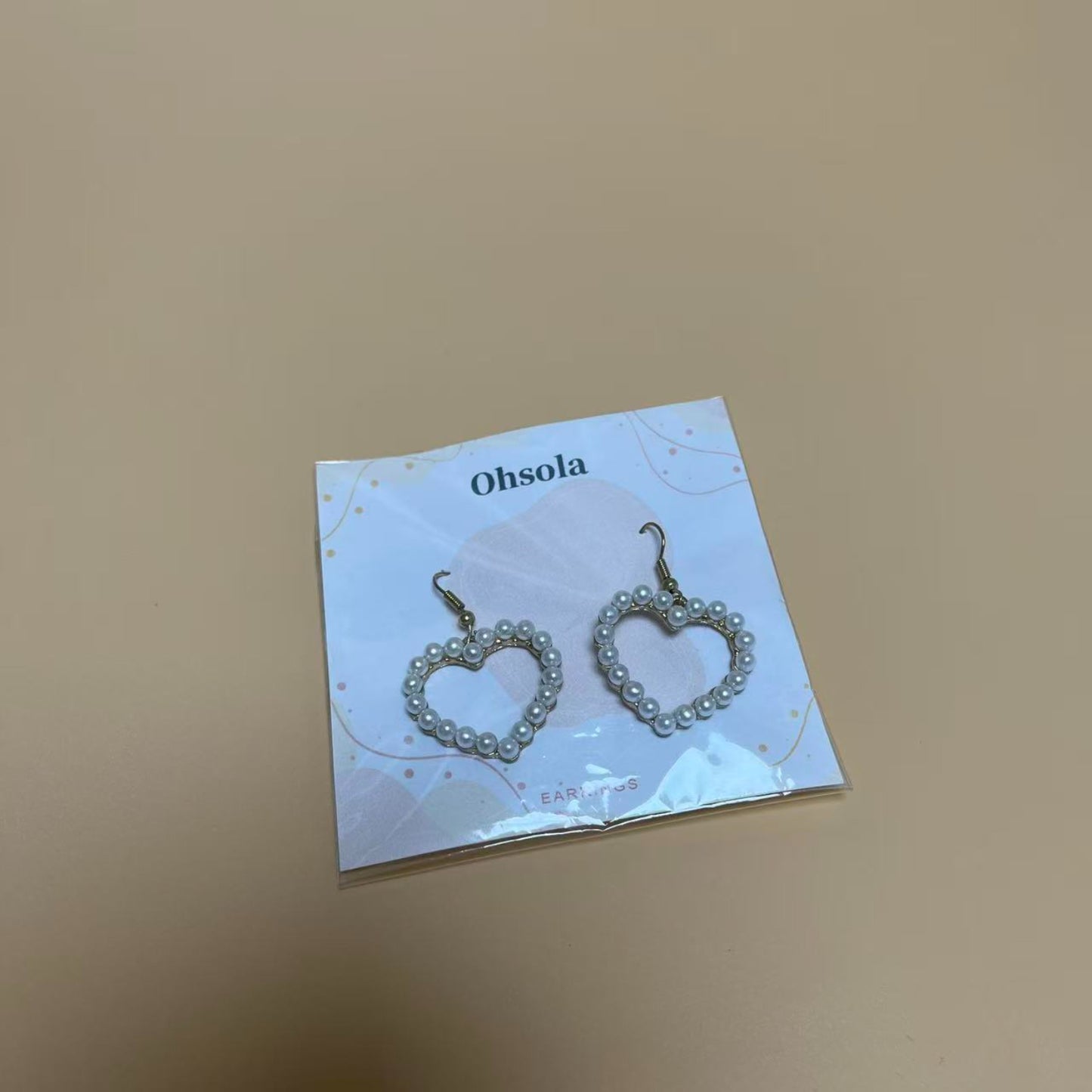 Ohsola  Drop earrings , Pearl Heart Dangle Earrings Love Heart Earrings Vintage Pearl Hoop Studs