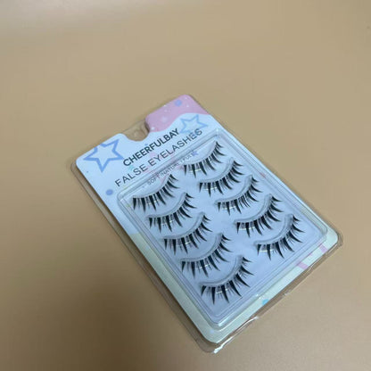 CHEERFULBAY   False eyelashes, False Eyelashes, Contact Lens Friendly, Easy to Apply, Reusable Strip Lashes, Glue On