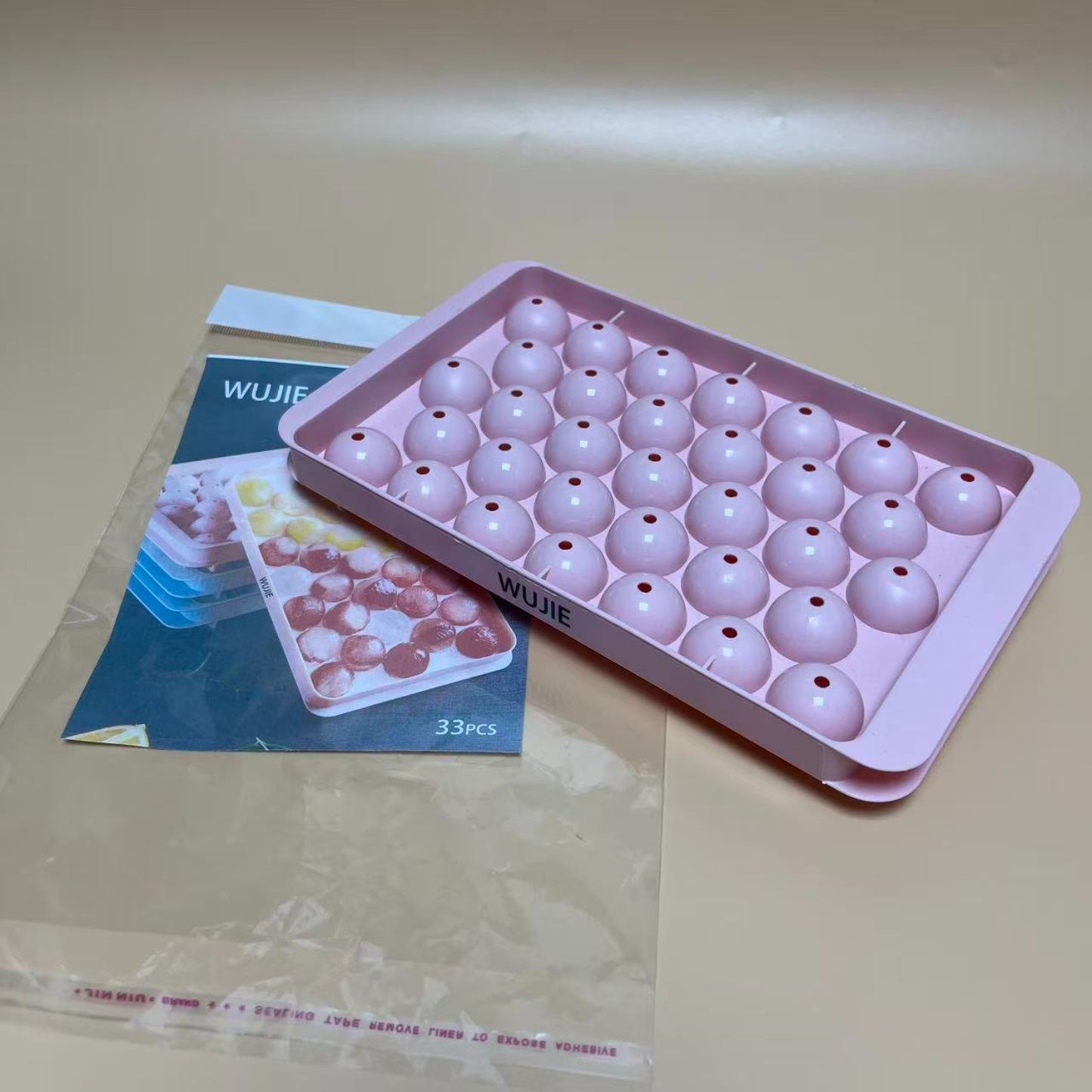 WUJIE   Ice cube moulds,Round Ice Cube Trays for Freezer, Circle Ice Molds Tray for Chilling Drinks