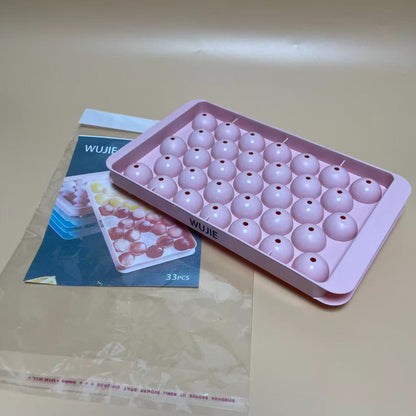 WUJIE   Ice cube moulds,Round Ice Cube Trays for Freezer, Circle Ice Molds Tray for Chilling Drinks