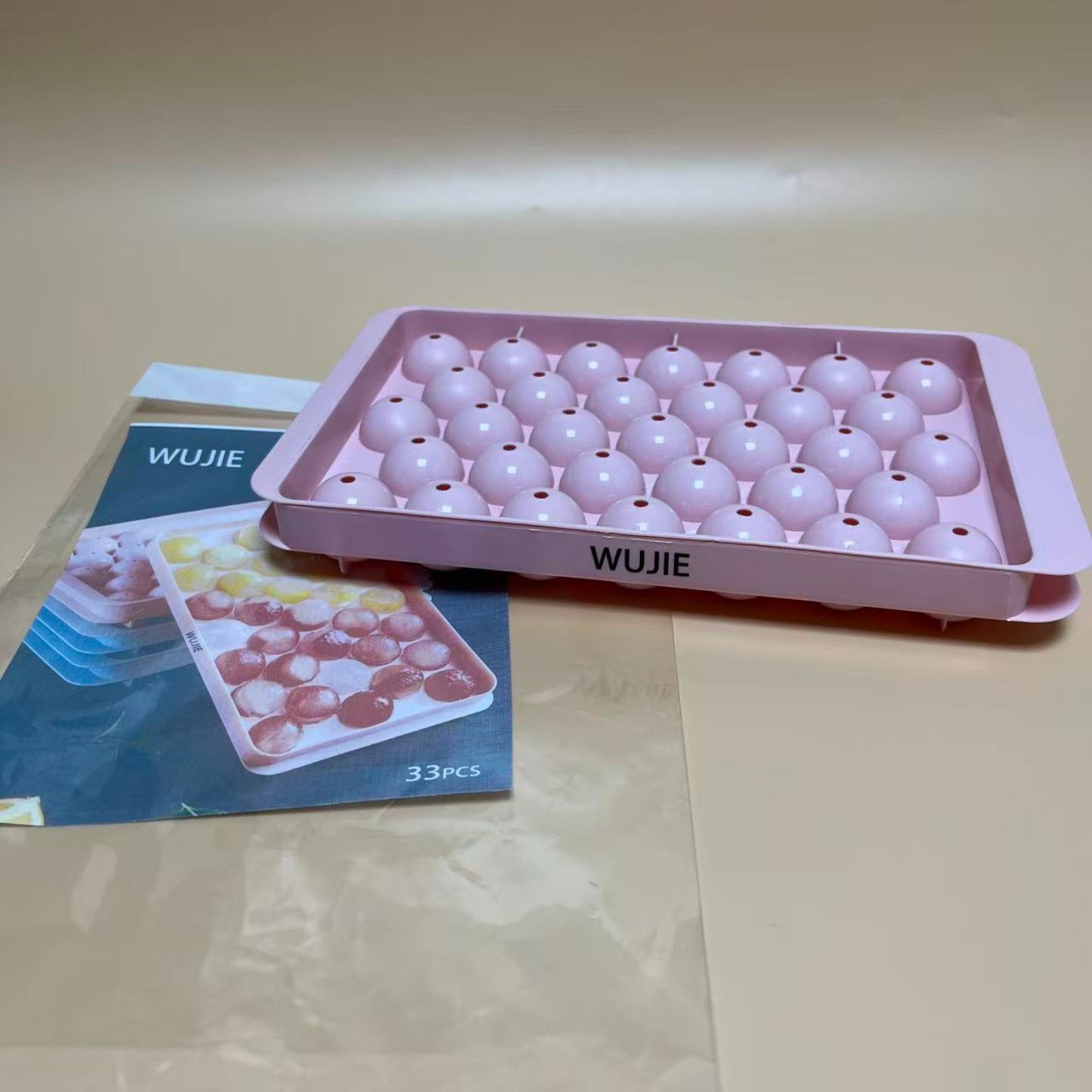 WUJIE   Ice cube moulds,Round Ice Cube Trays for Freezer, Circle Ice Molds Tray for Chilling Drinks