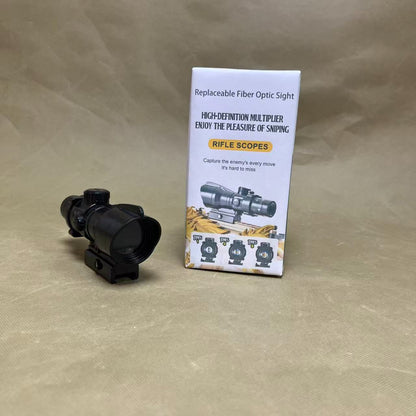 Replaceable Fiber Optic Sight    Rifle scopes，Compact Rifle Scope Crosshair Reticle, for Quick Aiming