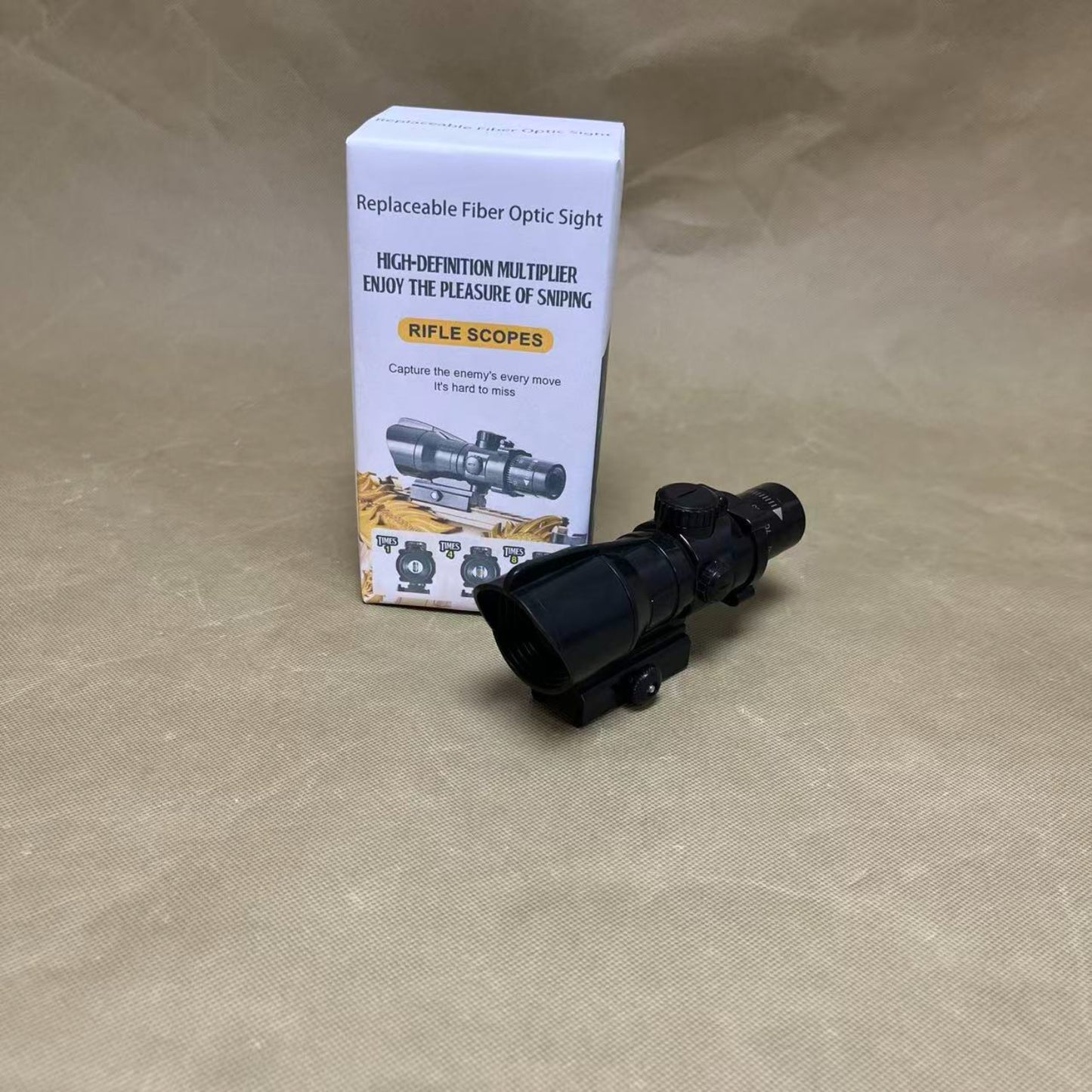 Replaceable Fiber Optic Sight    Rifle scopes，Compact Rifle Scope Crosshair Reticle, for Quick Aiming