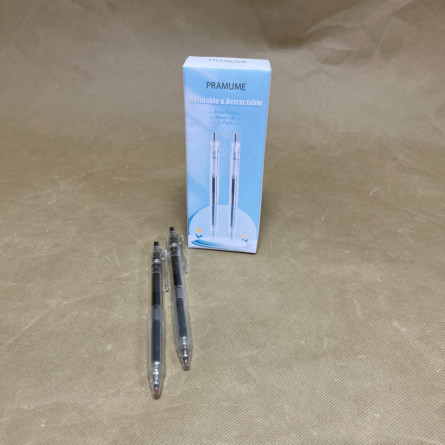 PRAMUME  Pen, Roller Ball Pens,Quick Dry Black Ink Pens Fine Point Smooth Writing Pens, Office School Supplies