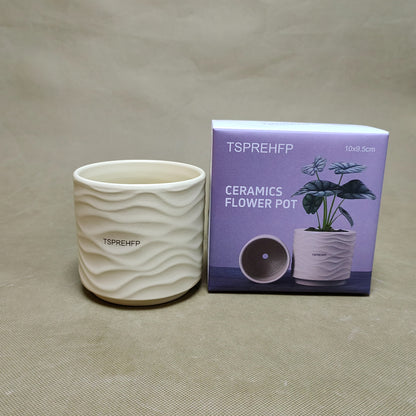 TSPREHFP Flower pots,Ceramic Planter Pot ,Indoor Cylinder Round Planter Pot,Decorative Pots for Plants