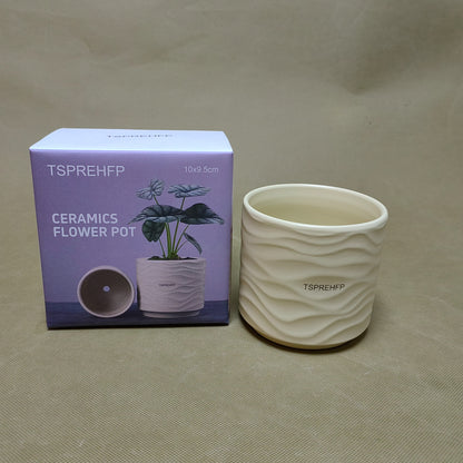 TSPREHFP Flower pots,Ceramic Planter Pot ,Indoor Cylinder Round Planter Pot,Decorative Pots for Plants