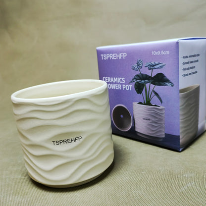 TSPREHFP Flower pots,Ceramic Planter Pot ,Indoor Cylinder Round Planter Pot,Decorative Pots for Plants