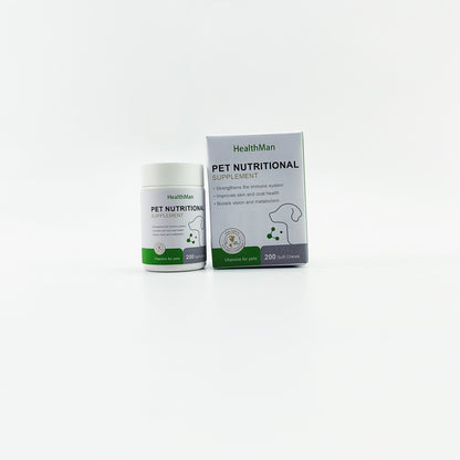 HealthMan Vitamins for pets,Pet Supplement for Immune System, Coat, Dog Multifunctional Support, Soft Chews