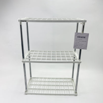 sieane   Storage racks,Plastic Storage Shelves, Pantry, Office, Closet and Garage Shelves, Easy to Assemble,Durable Plastic Shelving