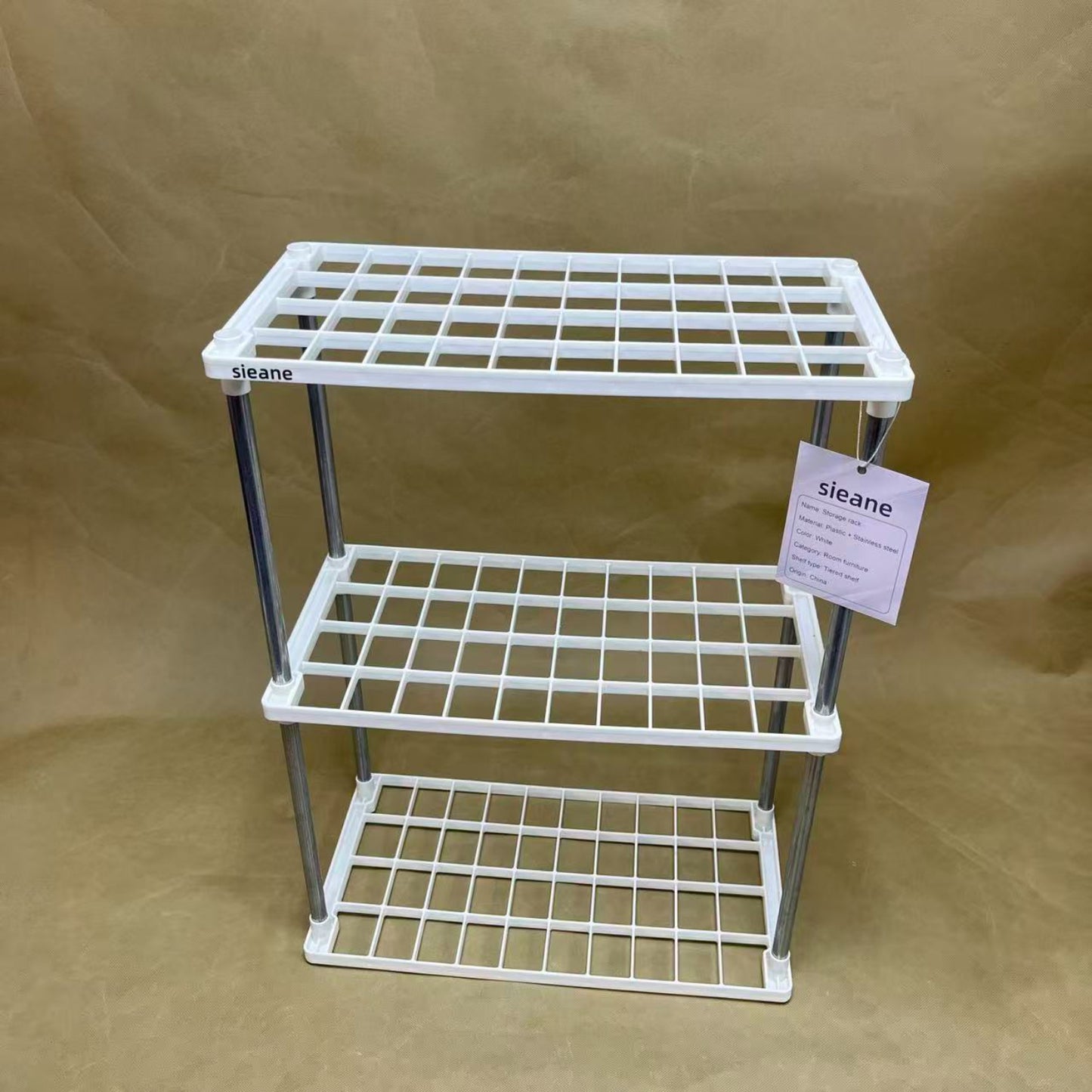 sieane   Storage racks,Plastic Storage Shelves, Pantry, Office, Closet and Garage Shelves, Easy to Assemble,Durable Plastic Shelving