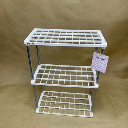sieane   Storage racks,Plastic Storage Shelves, Pantry, Office, Closet and Garage Shelves, Easy to Assemble,Durable Plastic Shelving