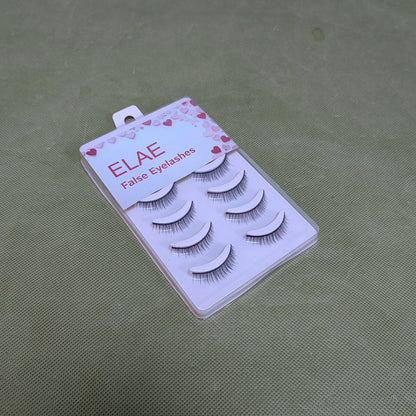 ELAE  False  eyelashes,False & Reusable Eyelashes,Easy to Apply, Round Style, Lash Glue not Included