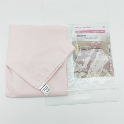 TOPDREAMHOME  Bed sheets  ,Natural 100% Cotton Sheets , Soft Sateen Weave, Breathable and Durable Bedding,Pink