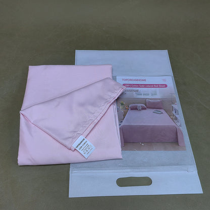 TOPDREAMHOME  Bed sheets  ,Natural 100% Cotton Sheets , Soft Sateen Weave, Breathable and Durable Bedding,Pink