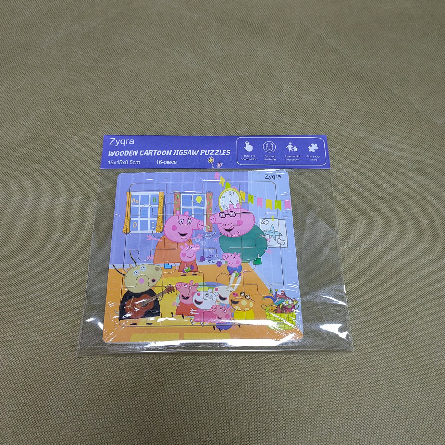Zyqra   Jigsaw and manipulative puzzles,Wooden Jigsaw Puzzles for Kids Age 3-5 Year Old, Preschool Educational Learning Toys Gift
