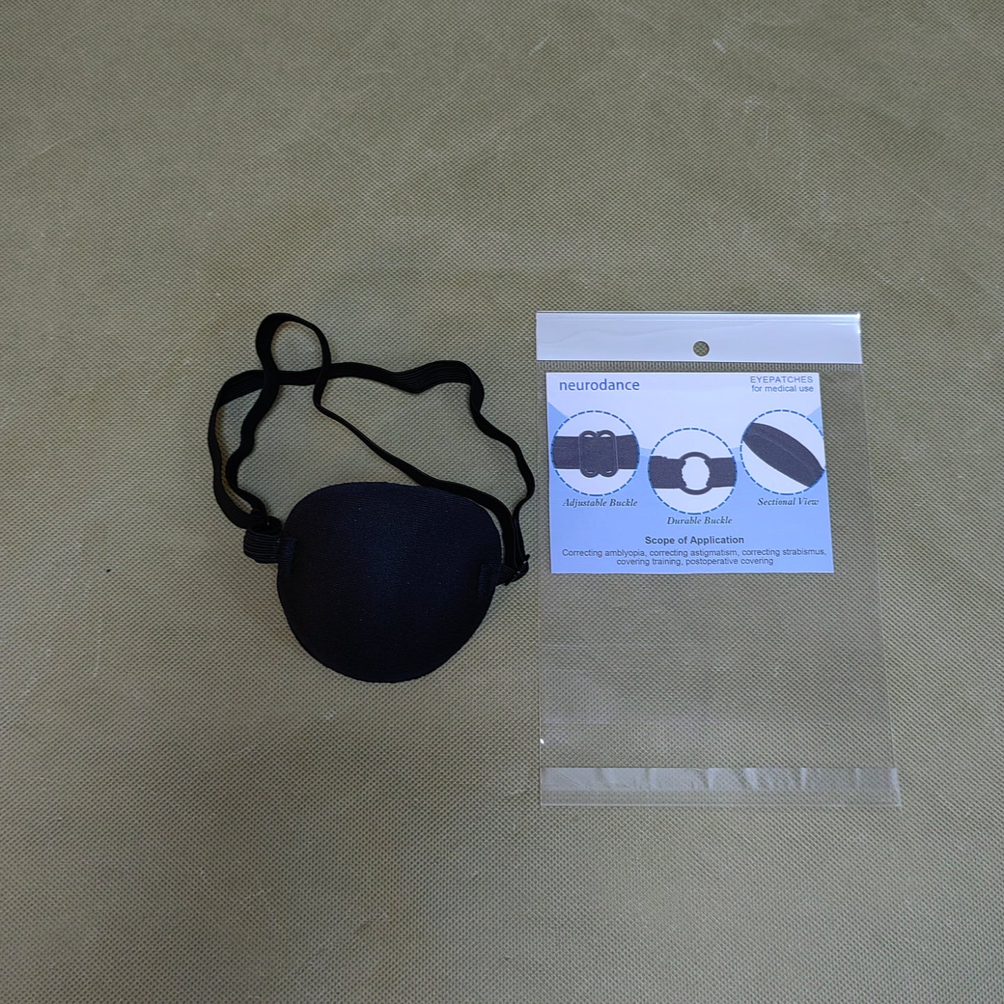 neurodance  Eyepatches for medical use , Adjustable Eye Patches, Medical Eye Patch, Lazy Eye Patches for Left or Right Eyes, Black