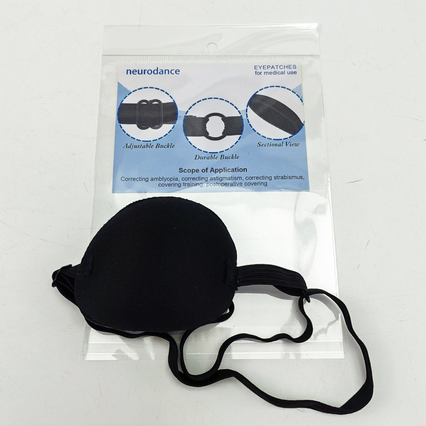 neurodance  Eyepatches for medical use , Adjustable Eye Patches, Medical Eye Patch, Lazy Eye Patches for Left or Right Eyes, Black